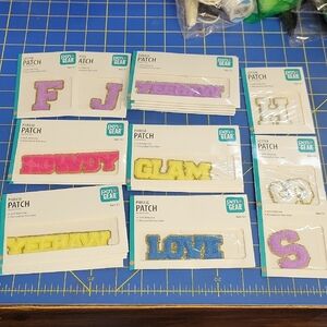Colorful Letter Phrase 19 Patches YEEHAE HOWDY LOVE GLAM FJHS NEW